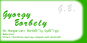 gyorgy borbely business card